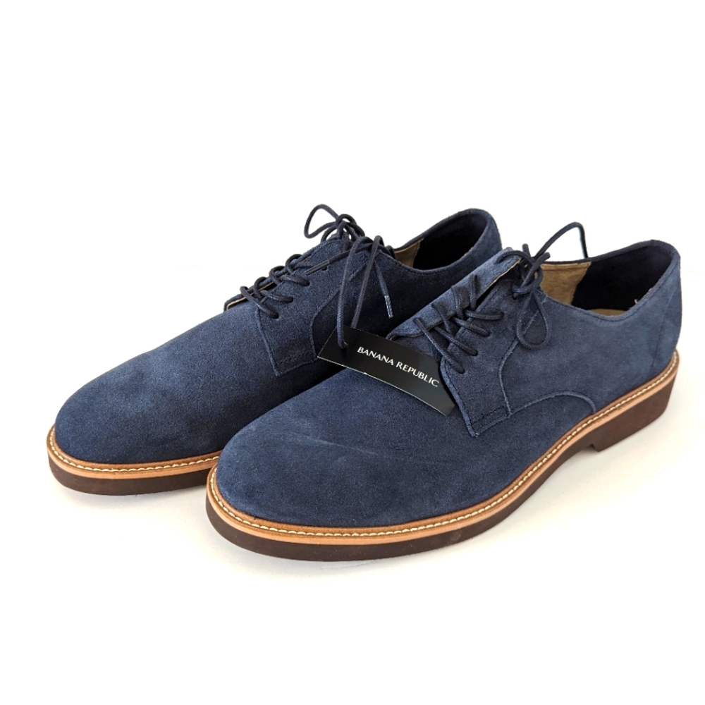 Banana Republic Mens ortholite Blue Suede shoes. Size 11. NWT